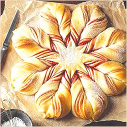 Christmas star twisted bread