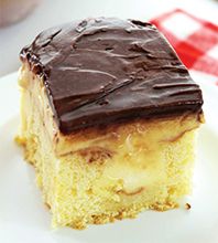 Boston Creme Pie Poke Cake