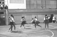 National netballers in training