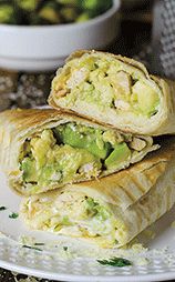 Chicken avocado burritos