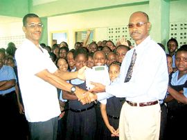 C.W Prescod receives GSM phone