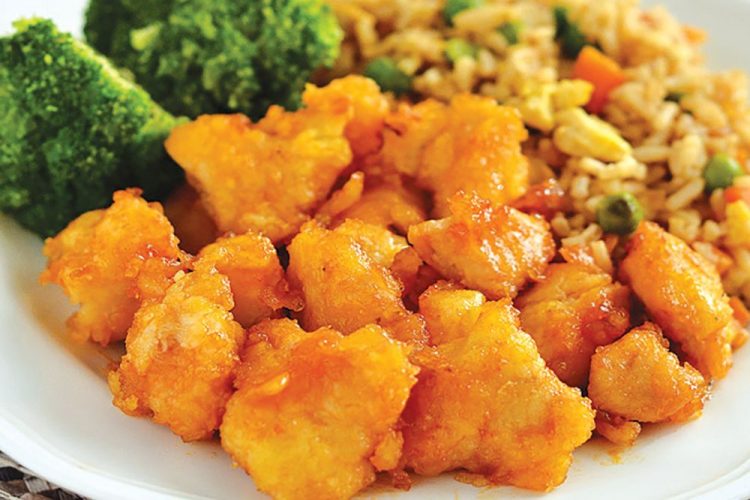 Sweet and Sour  Chicken with Fried Rice