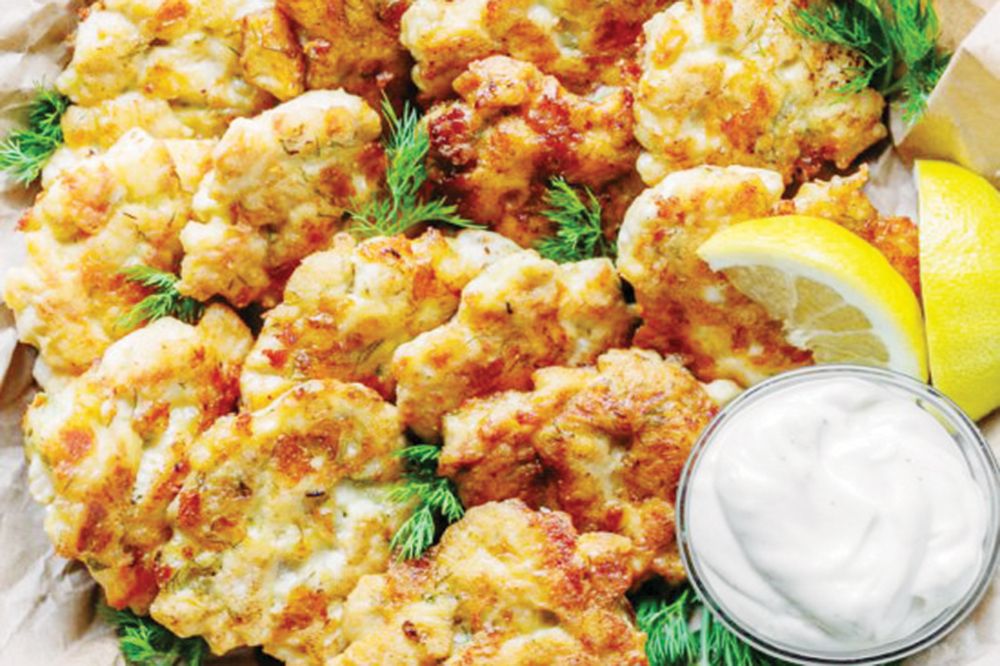 Cheesy Chicken Fritters