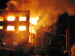 De Nobriga building gutted by fire