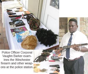 Police arrest two in Cane Hall weapons haul