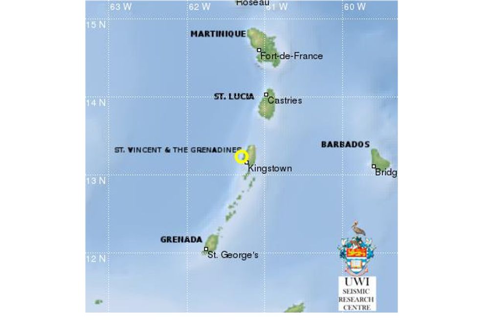 AN EARTHQUAKE OCCURRED 11.0 KM NW OF KINGSTOWN, SAINT VINCENT AND THE GRENADINES