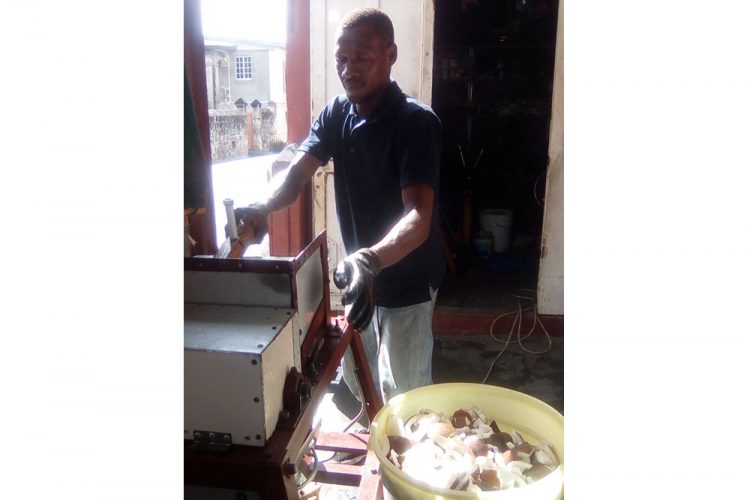 Georgetown man  creates  innovative electric coconut grinder