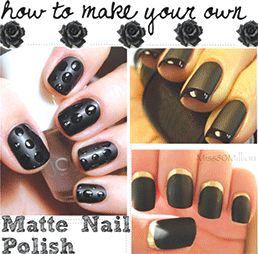 Do-it-yourself Matte Nail Polish