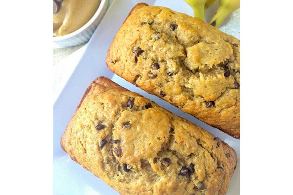 Peanut Butter Chocolate  Banana Bread