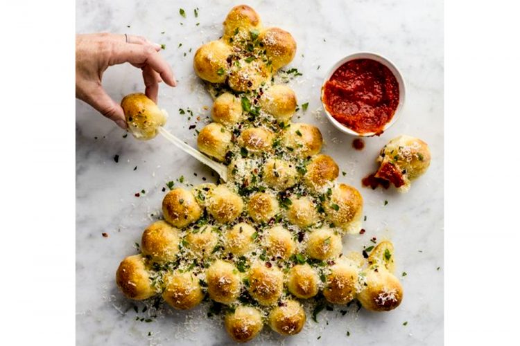 Pizza pull apart  Christmas tree