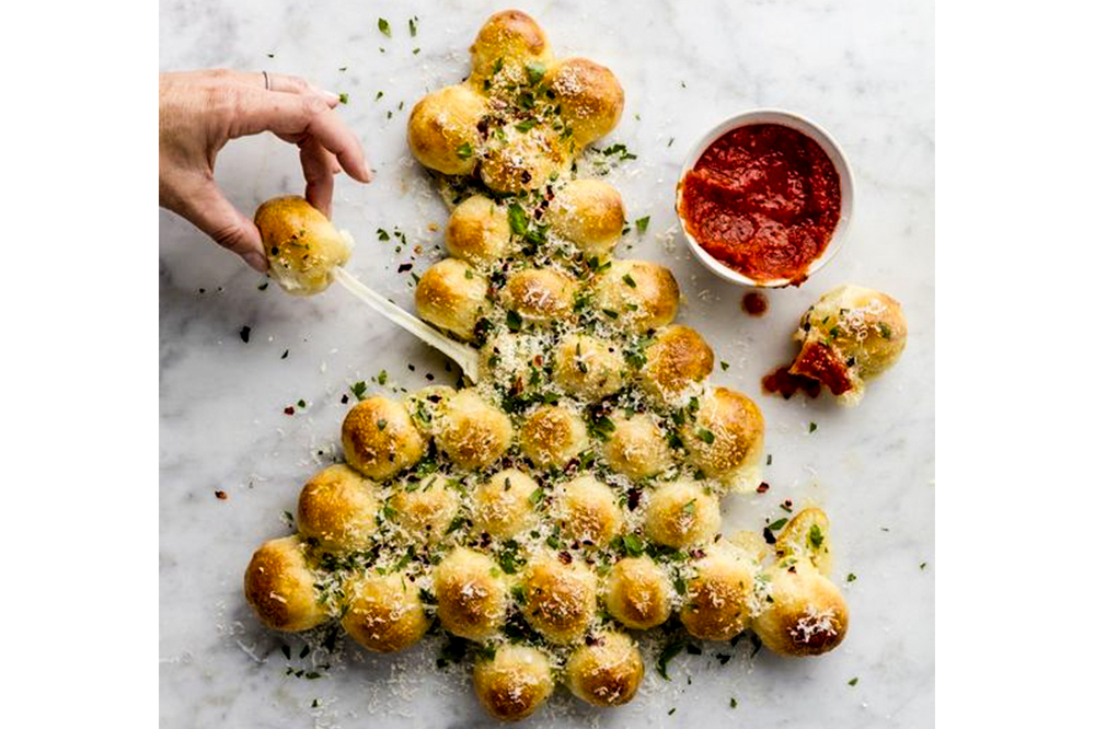 Pizza pull apart  Christmas tree