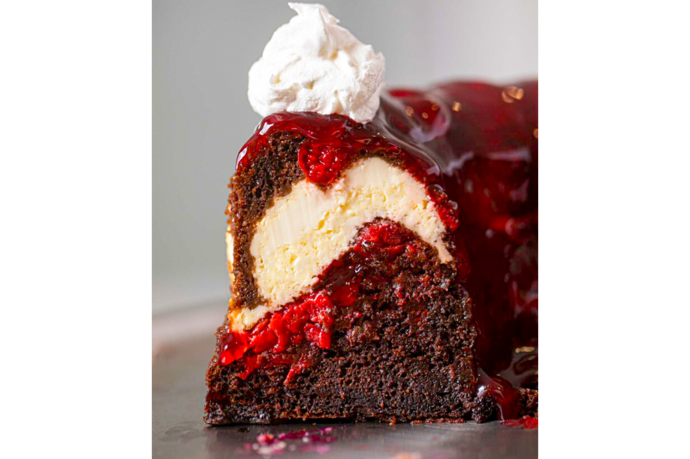 Cherry Chocolate Cream Cheese Bundt Cake