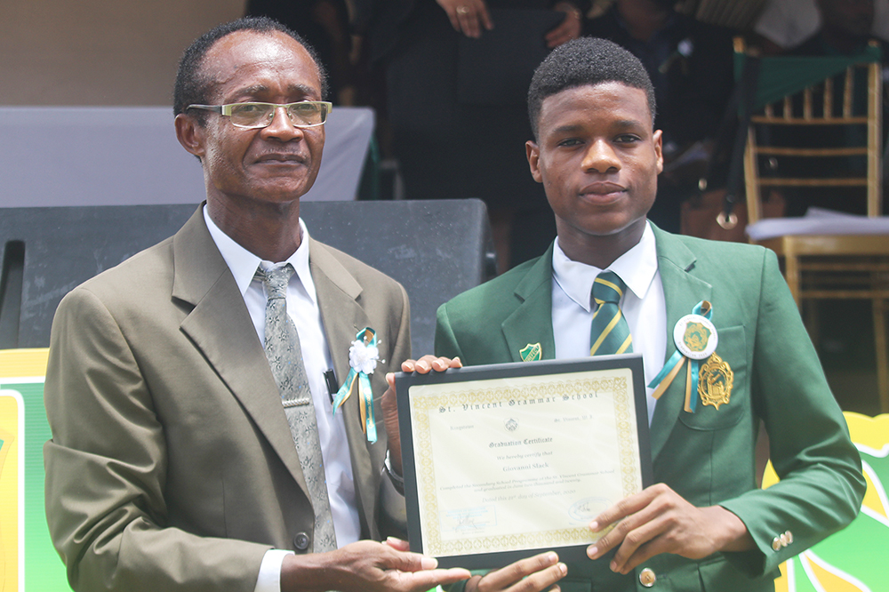 Giovanni Slack is Grammar  School 2020 valedictorian