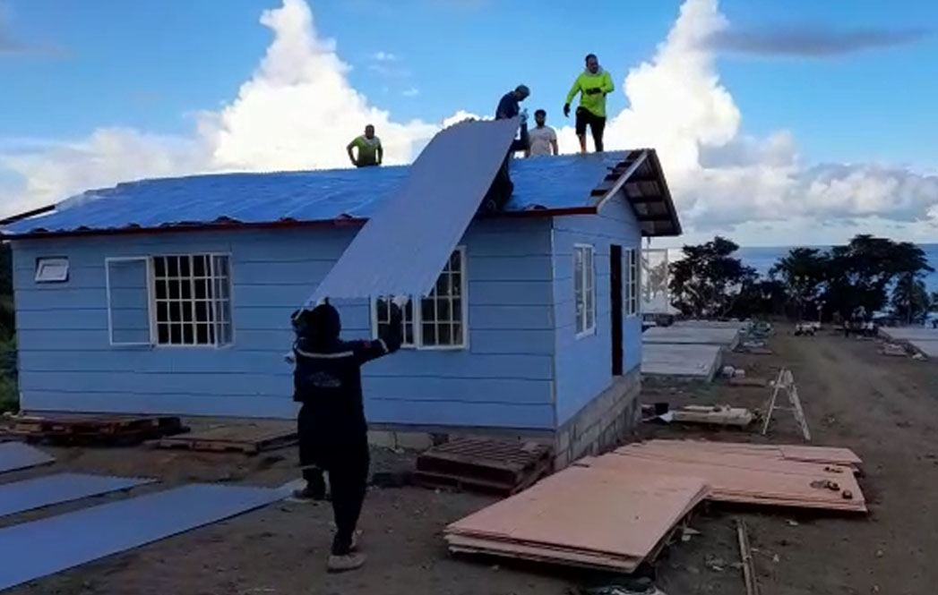 Pre-fab houses at Orange Hill nearing completion + Video