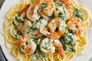 Creamy Parmesan and Spinach Shrimp