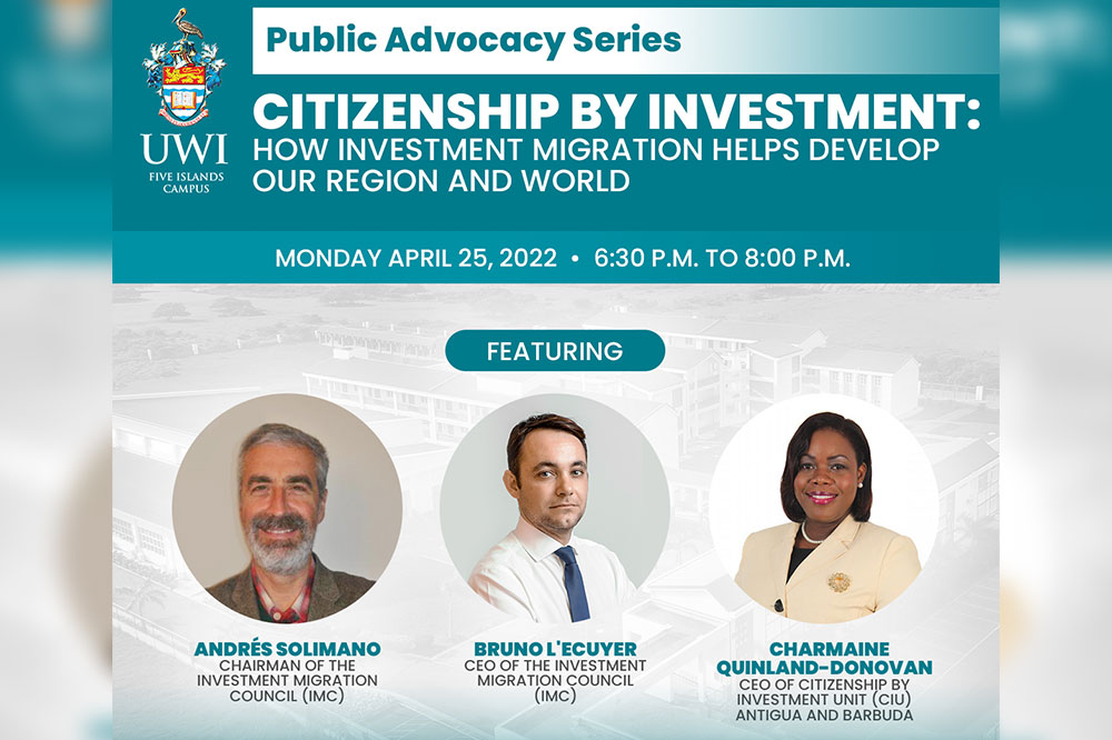 The UWI Five Islands Public Advocacy Series looks at Citizenship by Investment