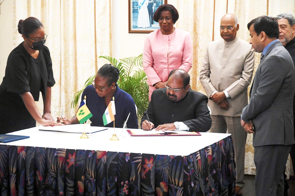 Memoranda of Understanding signed between SVG and India