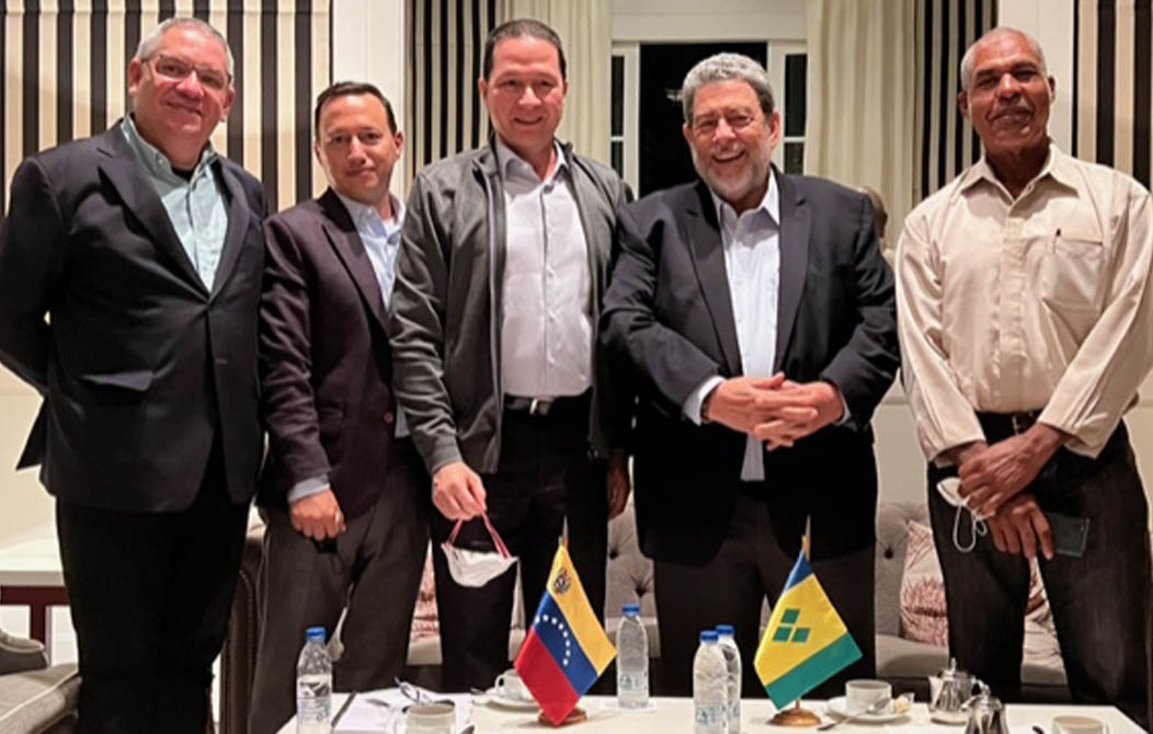 PM Gonsalves meets with Venezuelan officials in Caracas en route to Nicaragua